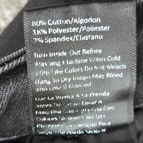 Risen Black Skinny Jeans Women's High Rise Distressed Knee Tight Look Size 26 - Picture 9 of 9